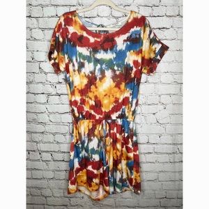 Zenana Women’s Colorful Tie Dye Romper Size Large